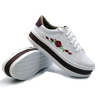 Tênis Casual Flor Sola Alta Branco com Marsala DKS... - Kátia Cintra