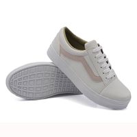 Tênis Casual Listra Branco com Rosê KCShoes - Kátia Cintra