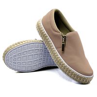 Slip On Calce Fácil Corda Zíper Rosê DKShoes - Kátia Cintra
