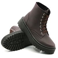 Coturno Cano Médio Sola Tratorada Café DKShoes - Kátia Cintra