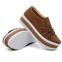 Slip On Nó Lateral Sola Alta Caramelo DKShoes - Kátia Cintra