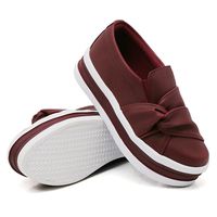 Slip On Nó Lateral Sola Alta Marsala DKShoes - Kátia Cintra