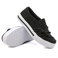 Slip On Nó Lateral Listra Preto DKShoes - Kátia Cintra
