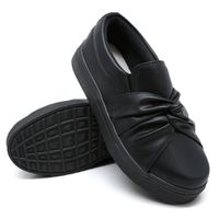 Slip On Nó Preto Sola Preta DKShoes - Kátia Cintra