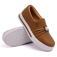 Slip On Pérola Caramelo DKShoes - Kátia Cintra