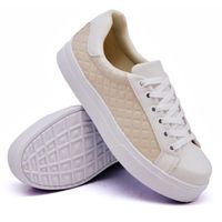 Tênis Casual Pietra Matelassê Branco com Rosê DKSh... - Kátia Cintra