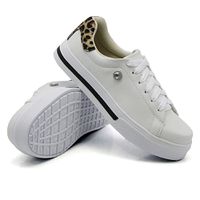 Tênis Casual Pietra Animal Print Branco DKShoes - Kátia Cintra