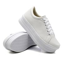 Tênis Casual Siena Sola Alta Branco DKShoes - Kátia Cintra