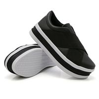 Slip On Siena Elástico Sola Alta Preto DKShoes - Kátia Cintra