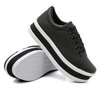 Tênis Casual Siena Sola Alta Preto DKShoes - Kátia Cintra