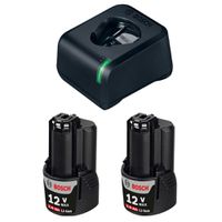 Kit Bosch Carregador bateria GAL 12V-20 e 2 Baterias 12V 2,0Ah