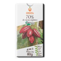 CHOCOLATE 70% CACAU ORGÂNICO - ONVEG - 80G. - PD_M... - TERRUÁ ORGÂNICOS