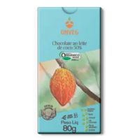 CHOCOLATE AO LEITE DE COCO 50% - ONVEG - 80G. - PD... - TERRUÁ ORGÂNICOS