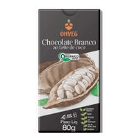 CHOCOLATE BRANCO COM LEITE DE COCO - ONVEG - 80G. ... - TERRUÁ ORGÂNICOS