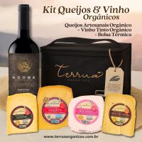 KIT QUEIJOS E VINHOS ORGÂNICOS (1 VINHO TINTO + 4 ... - TERRUÁ ORGÂNICOS