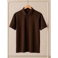 Camiseta Gola Polo Drazo Camafeu Marrom 111096