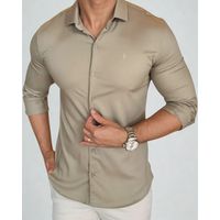 Camisa Social zikani Fibra de Bambu Verde 00748