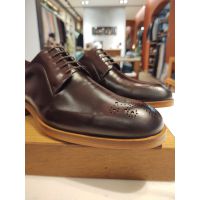 Sapato Social Derby Teselli Donald Brogue Machiatto Vinho