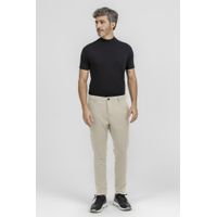Calça em Malha Confort Slim K&J Areia CL24405