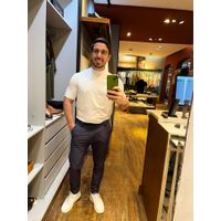 Calça Alfaiataria Skinny Teck Marinho CL24204