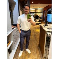Calça Alfaiataria Skinny Teck Marinho CL24204