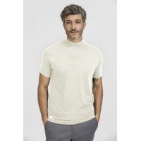 Camiseta K&J Fio Egipcio Gola Alta Off White c/ Elastano CA24376