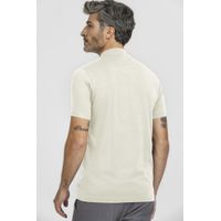 Camiseta K&J Fio Egipcio Gola Alta Off White c/ Elastano CA24376