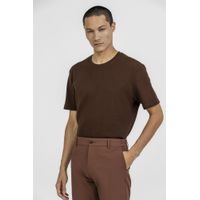 Camiseta Textura Confort K&J Marrom CA24347