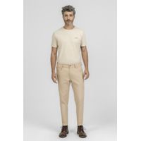 Calça em Sarja Natural K&J Areia CL24116