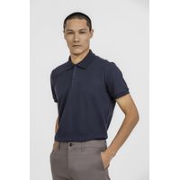 Camiseta Polo Piquet Suedine Egipicio K&J Marinho PO24516
