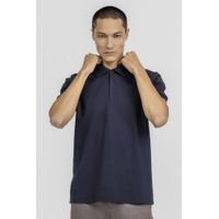 Camiseta Polo Piquet Suedine Egipicio K&J Marinho PO24516