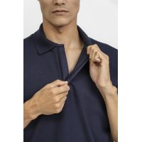 Camiseta Polo Piquet Suedine Egipicio K&J Marinho PO24516