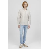Camisa K&J M/L Casual Flamê Areia CS24243