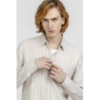 Camisa K&J M/L Casual Flamê Areia CS24243