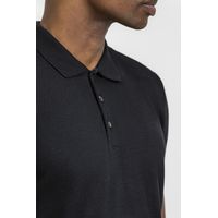 Polo em Malha Tricot K&J Preto PO24505