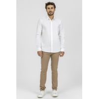 Camisa King e Joe M/L Social c/ elastano Branco CS00201