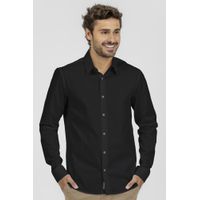 Camisa King e Joe M/L Social c/ elastano Preto CS00201
