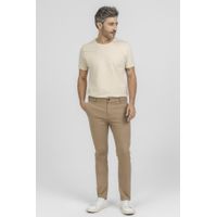 Calça em Sarja Slim King e Joe Ocre CL00111