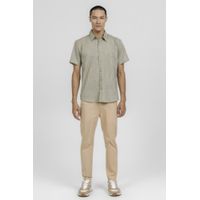 Camisa King e Joe M/C 100% Algodão Kaki CS00204