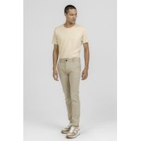 Calça em Sarja Slim K&J Bege CL001070