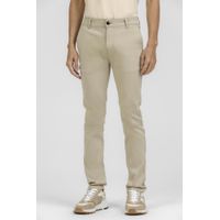 Calça em Sarja Slim K&J Bege CL001070