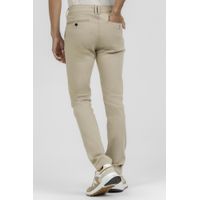 Calça em Sarja Slim K&J Bege CL001070