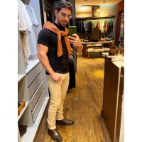 Blusão em Malha Slim K&J Ocre MA24026
