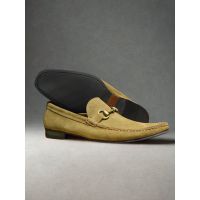 Mocassim Loafer Teselli Cadore Couro Camurça Bege
