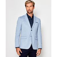 Blazer em Malha Cotton Resumo Azul Claro 1689