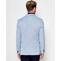 Blazer em Malha Cotton Resumo Azul Claro 1689