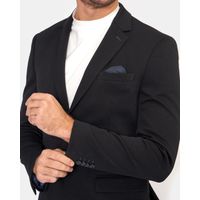 Blazer em Malha Cotton Resumo Preto 1689