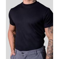Camisa Gola Média Suedine Oxing Preto 070725