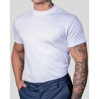 Camisa Gola Média Suedine Oxing Branco 070725