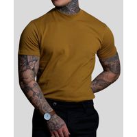 Camisa Gola Média Suedine Oxing Caramelo 070725